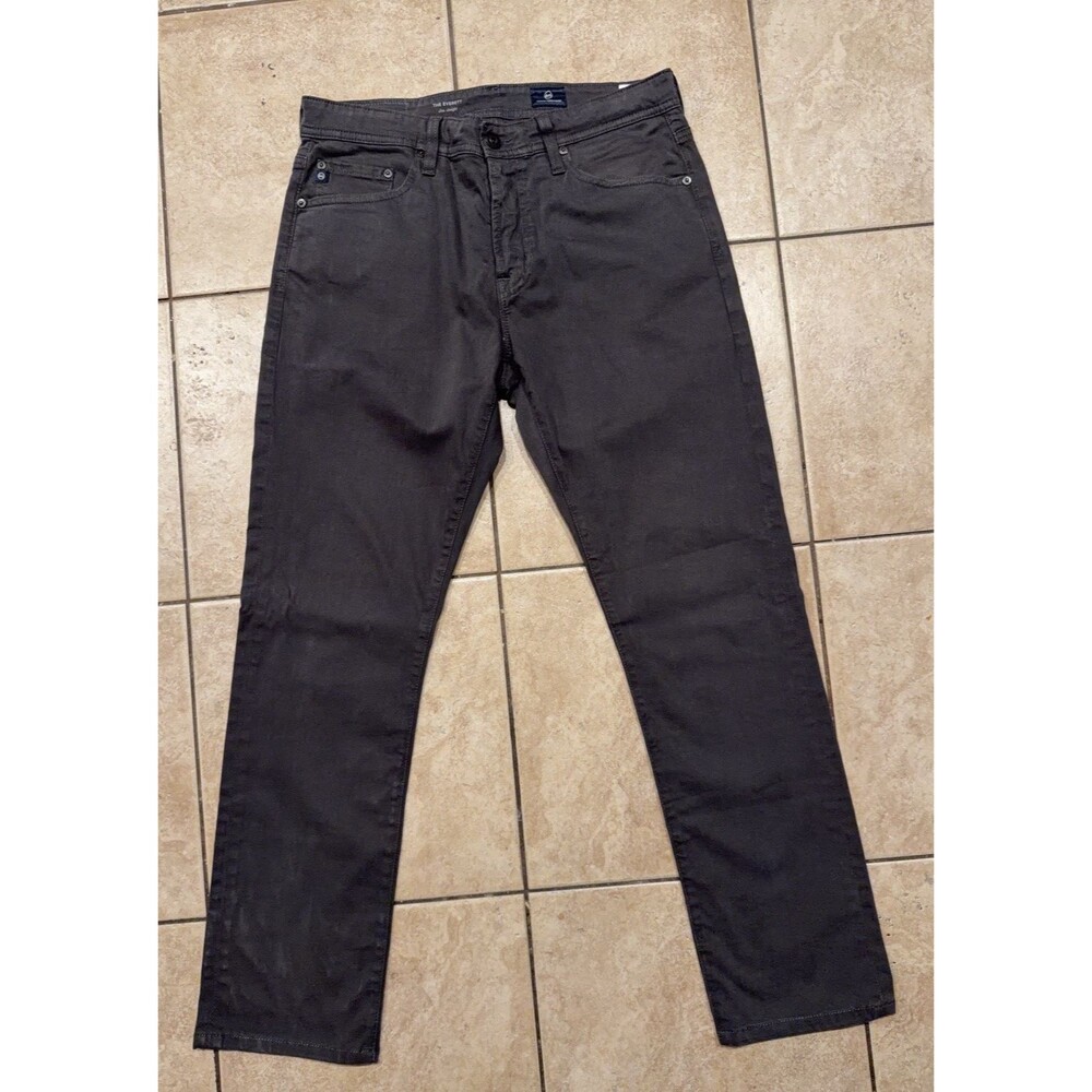 Adriano Goldschmied Pants Mens 31x32 Grey Everett Slim Straight Chino Stretch